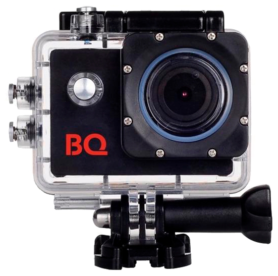 Экшн-камера BQ -C001 Adventure, кейс до 30м+5крепл в компл. черный